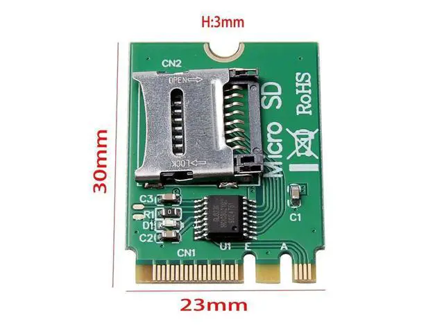 Alt view image 4 of 5 - M2 NGFF Key A.E WIFI Slot to Micro-SD SDHC SDXC TF Card Reader T-Flash Card M.2 A+E Card Adapter Kit