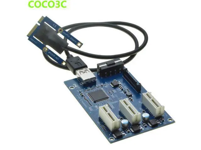 Alt view image 2 of 6 - Mini PCIe 1 to 3 PCI express 1X slots Riser Card Expansion adapter Mini ATX Laptop to PCI-e Port Multiplier