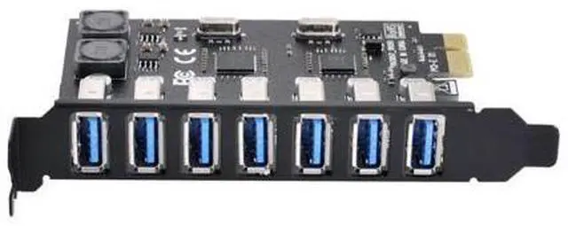 Main image of PCI-E to 7 Ports USB 3.0 HUB PCI Express Expansion Card Adapter 5Gbps for Motherboard