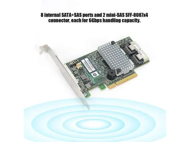 Alt view image 4 of 5 - LSI 9267-8i RAID Controller Card, Internal PCI Express SAS/SATA HBA RAID Controller Card RAID Controller 2208 Main Control Disk RAID Contreller Card PCIEx8 6GBps 512M RAID 0 1(S)