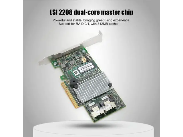 Alt view image 3 of 5 - LSI 9267-8i RAID Controller Card, Internal PCI Express SAS/SATA HBA RAID Controller Card RAID Controller 2208 Main Control Disk RAID Contreller Card PCIEx8 6GBps 512M RAID 0 1(S)