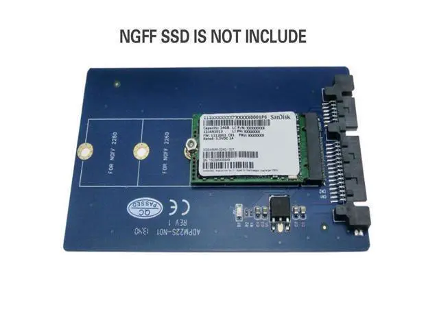 Alt view image 3 of 6 - B key (M.2) NGFF SSD M.2 to 22pin SATA card 2.5 SATA to B key NGFF(M.2) SSD converter