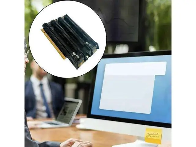 Alt view image 3 of 4 - PCIE3.0 x16 1 to 4 Expansion Card PCIe-Bifurcation x16 to X4X4X4X4 Power Supply Gen3 Split Card Splitter Card