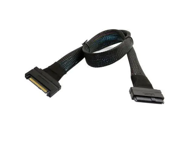 Alt view image 2 of 3 - 50cm U.2 U2 SFF-8639 NVME PCIe SSD Cable Male to Female 68pin Extension Cable
