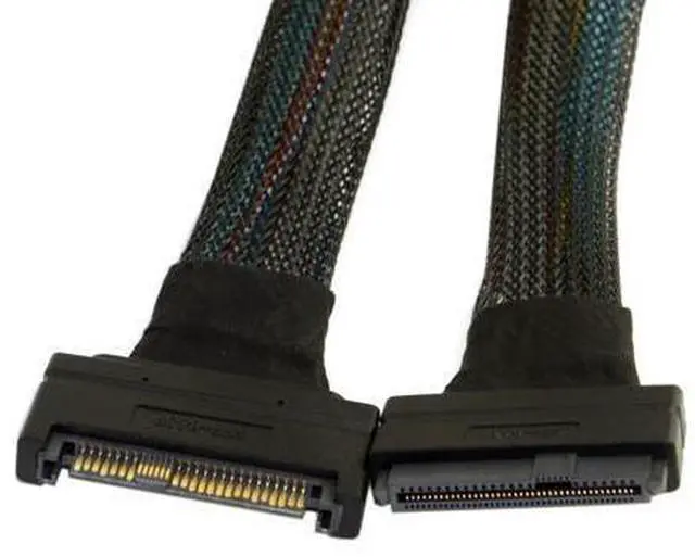 Main image of 50cm U.2 U2 SFF-8639 NVME PCIe SSD Cable Male to Female 68pin Extension Cable