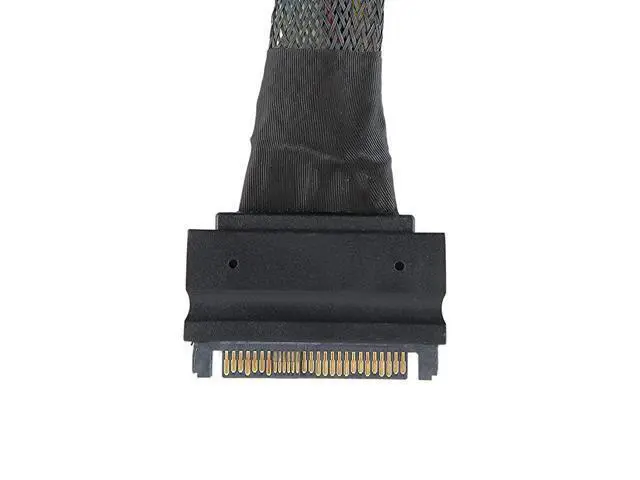 Alt view image 4 of 5 - SFF-8639 NVME PCIe Extension Cable, U.2 U2 SFF-8639 NVME PCIe SSD Male to Female Extension Cable 50cm 68pin/Black