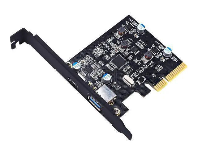Alt view image 2 of 7 - TOTOVIN PCI-E PCI Express to USB 3.1 Gen 2 (10 Gbps) Type A+Type C Expansion Card Asmedia Chipset for Windows 7/8/8.1/10/Linux Kernel (Type A+Type C)
