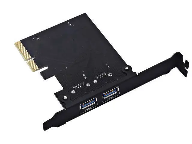 Alt view image 3 of 7 - TOTOVIN PCI-E PCI Express to USB 3.1 Gen 2 (10 Gbps) Type A+Type C Expansion Card Asmedia Chipset for Windows 7/8/8.1/10/Linux Kernel (Type A+Type C)