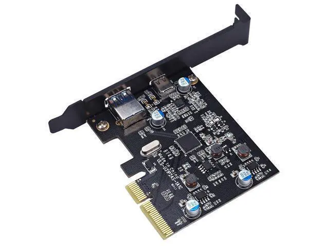 Alt view image 6 of 7 - TOTOVIN PCI-E PCI Express to USB 3.1 Gen 2 (10 Gbps) Type A+Type C Expansion Card Asmedia Chipset for Windows 7/8/8.1/10/Linux Kernel (Type A+Type C)