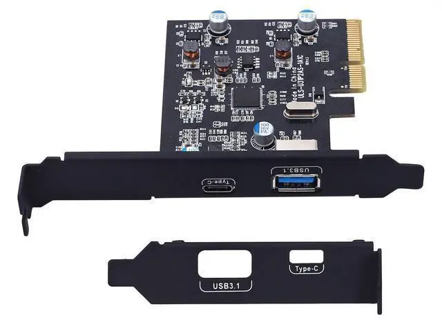 Alt view image 5 of 7 - TOTOVIN PCI-E PCI Express to USB 3.1 Gen 2 (10 Gbps) Type A+Type C Expansion Card Asmedia Chipset for Windows 7/8/8.1/10/Linux Kernel (Type A+Type C)