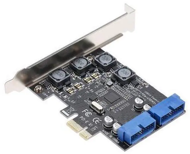 Main image of Super Speed PCI Express to Dual 20 Pin USB 3.0 Controller Card PCI-E X1 to 2 Ports USB 3.0 Header With Low Profile Bracket