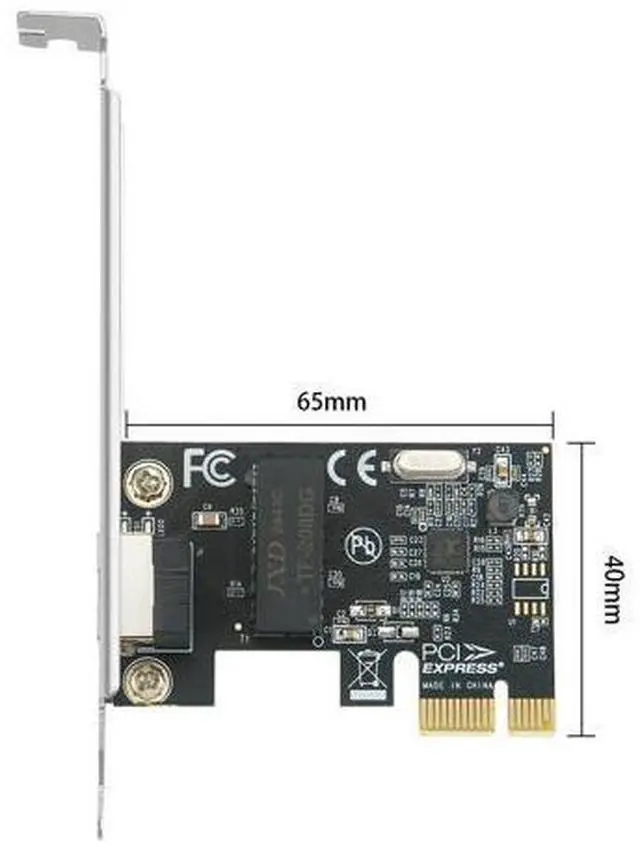 Alt view image 5 of 5 - Single Port Gigabit Ethernet PCI Express Wired Network Card 1000Mbps 1 RJ45 Port Lan Adapter NIC Realtek 8111 Chipset