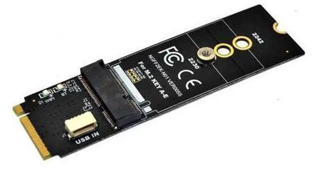 Alt view image 2 of 6 - M.2 Wifi Adapter M.2 M Key to A+E Key Slot Wifi Bluetooth Network Card NGFF NVMe PCI express SSD Port to E key Slot Wifi Adapter