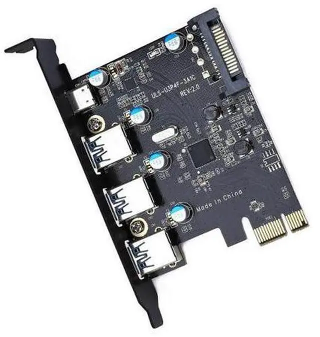 Main image of FOR PCI Express Card to 3 PORTS USB 3.0 1 PORT USB3.1 Type C Internal USB 3.0 20PIN 4 Ports USB HUB pcie to Type-c Converter Card