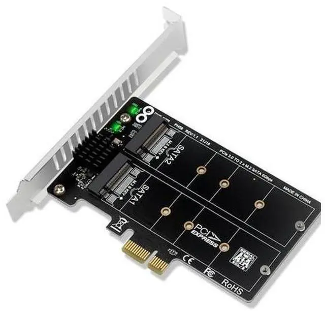 Main image of FOR RAID Splitter Expansion Card for PCIE X1 to Dual NGFF M.2 SATA SSD