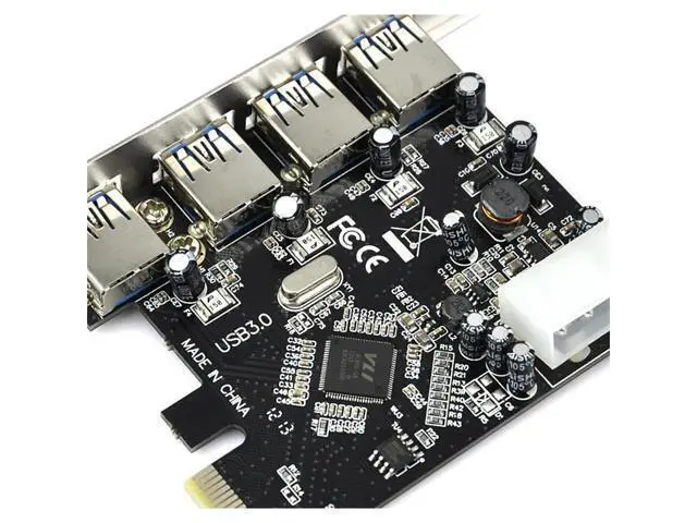 Alt view image 3 of 5 - 4 Ports USB 3.0 Pci-e Expansion Card PCIe PCI Express USB 3.0 HUB 4-Port Adapter adapter 4-port USB 3 0 PCI e PCIe express#T3
