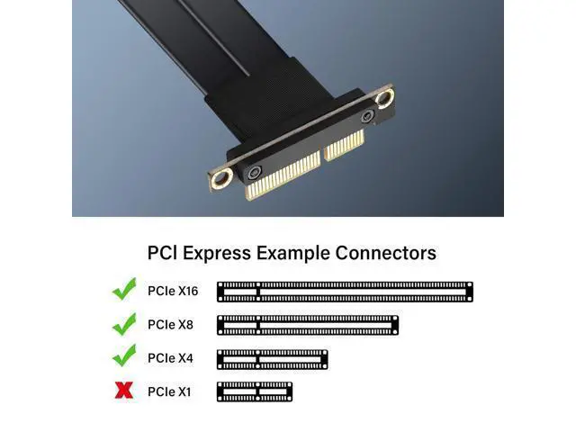 Alt view image 3 of 7 - PCIe 3.0 X4 Extension Cable 90 Degree PCI-E 4X Male to Female Riser Cable 20CM (90 Degree)