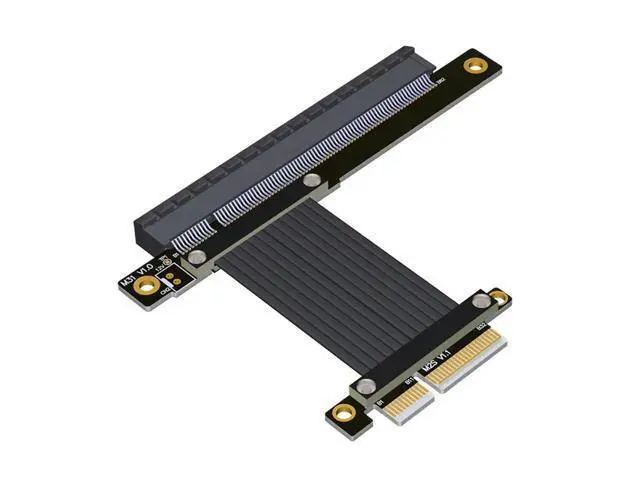 Alt view image 2 of 4 - PCI-E 4.0 X4 To X16 Extension Cable Riser Cable Pcie X4 64G/Bps Adapter Cable For RTX3090 Rx6800xt Graphics 20CM