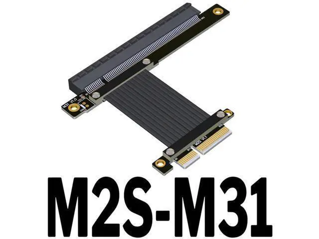 Alt view image 4 of 4 - PCI-E 4.0 X4 To X16 Extension Cable Riser Cable Pcie X4 64G/Bps Adapter Cable For RTX3090 Rx6800xt Graphics 20CM