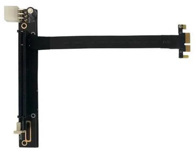 Main image of PCIE 3.0 X1 to X16 90 Degree Graphics Card Extension Cable 6P Power Supply 8G/BPS for Motherboards Multiple GPU AI Server PC(6P Port)(30cm)