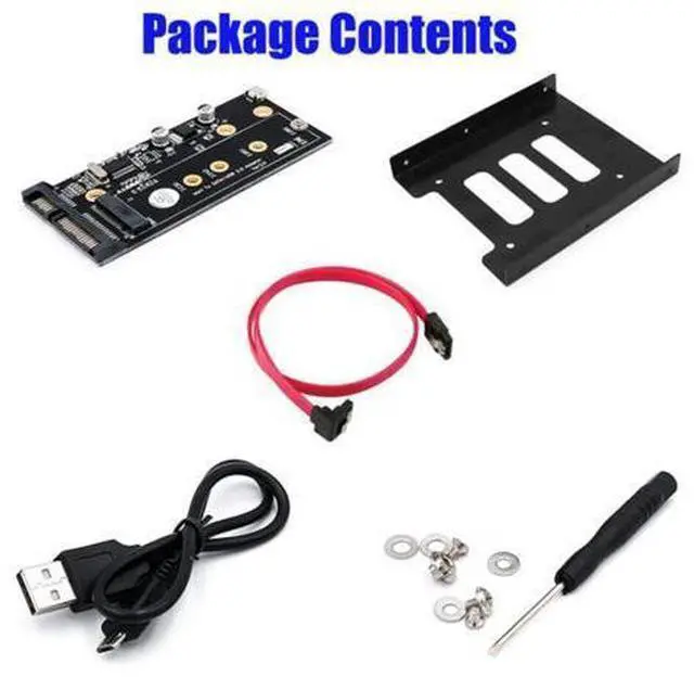 Main image of M.2 to USB SATA Adapter NGFF SATA-Bus M.2 KEY B to SATA 2.5 with USB 2.0 and 3.5 HDD Bracket Adapter Raiser for 2230-2280 M2 SSD