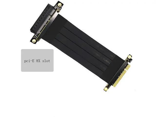 Alt view image 6 of 7 - Pci Express 8X Riser 8X to 8X pci-e Cable Cable PCI-e PCI Express 8X Extension Cable (pcie 8 X 180 Degree Cable 20cm)