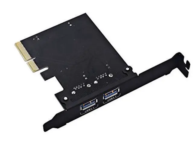 Alt view image 3 of 5 - TOTOVIN PCI-E PCI Express to USB 3.1 Gen 2 (10 Gbps) Type A+Type C Expansion Card Asmedia Chipset for Windows 7/8/8.1/10/Linux Kernel (Type A+Type C)