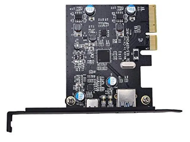 Alt view image 4 of 5 - TOTOVIN PCI-E PCI Express to USB 3.1 Gen 2 (10 Gbps) Type A+Type C Expansion Card Asmedia Chipset for Windows 7/8/8.1/10/Linux Kernel (Type A+Type C)