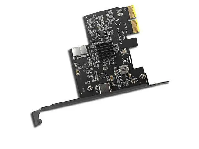 Alt view image 3 of 4 - Add On Cards PCI Express X2 To Type-E + Type-C Expansion Card USB3.2 GEN2 10Gbps ASM3142 Chip PCI-E To USB-C Adapter