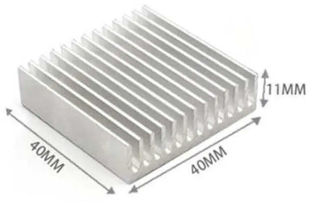 Main image of 40x40x11mm Aluminum Heat Sink Radiator With Thermal Pad For Light DIY