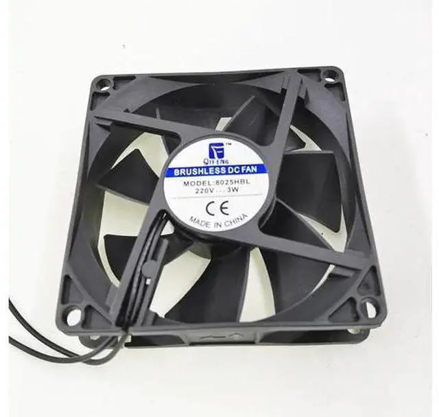 Main image of 80x80x25mm 220V PC Cooling Fan Portable Cooler Fan Ball Bearing 3 Pin 2Pin Connector