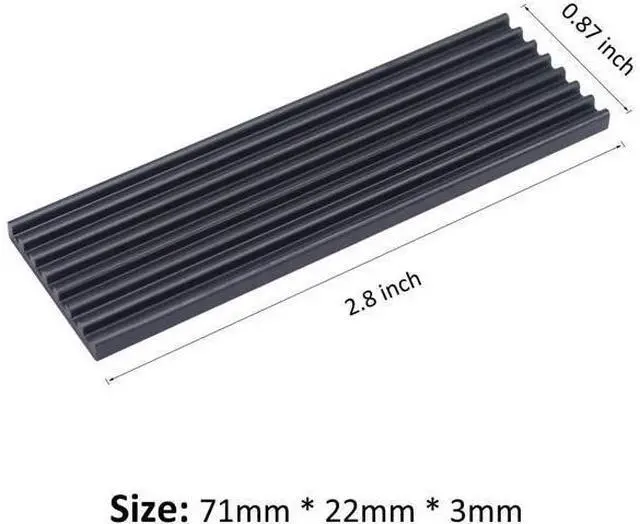 Alt view image 3 of 4 - 2 Pack PCIe NVMe M.2 SSD Heatsinks Cooler with Nano Silicone Thermal Pad