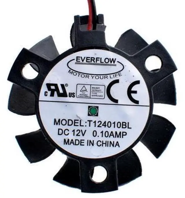 Main image of T124010BL diameter 37mm hole pitch 26mm 12V 0.10A dual ball router heat sink cooling fan