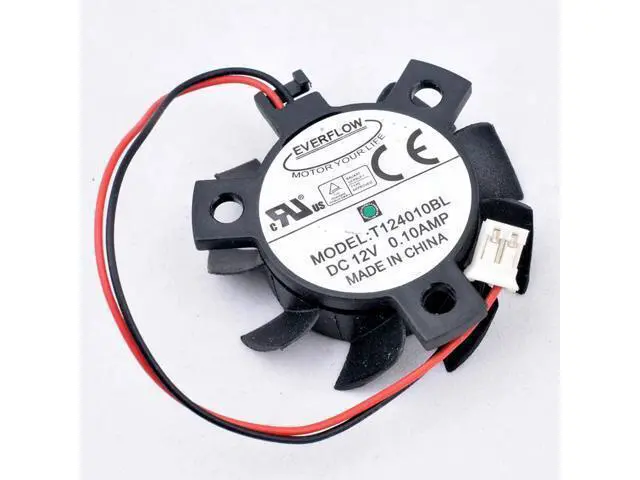 Alt view image 3 of 7 - T124010BL diameter 37mm hole pitch 26mm 12V 0.10A dual ball router heat sink cooling fan