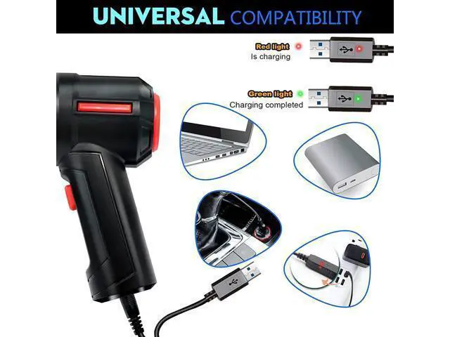 Alt view image 6 of 6 - Compressed Air Duster & Mini Vacuum Keyboard Cleaner 3-in-1, New Generation Canned Air Spray, Portable Electric Air Can, Cordless Blower Computer Cleaning Kit