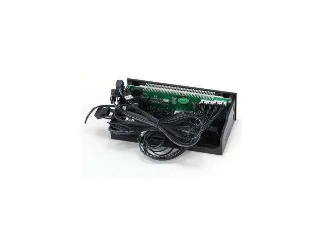 Alt view image 3 of 5 - 5.25 inch Fan Speed Controller 12V 4-channel fan speed controller drive bit CPU fan speed controller,4 channel 30W pwm temperature fan speed controller 5.25" cpu cooler fan controller Brushed alum