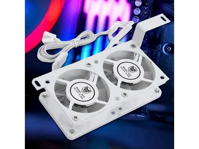 Alt view image 2 of 4 - RAM Heatsink ARGB Syn RAM Memory Cooling Fan with Dual 60mm Fan PWM 1000-3000RPM for DDR/DDR2/DDR3/DDR4/DDR5