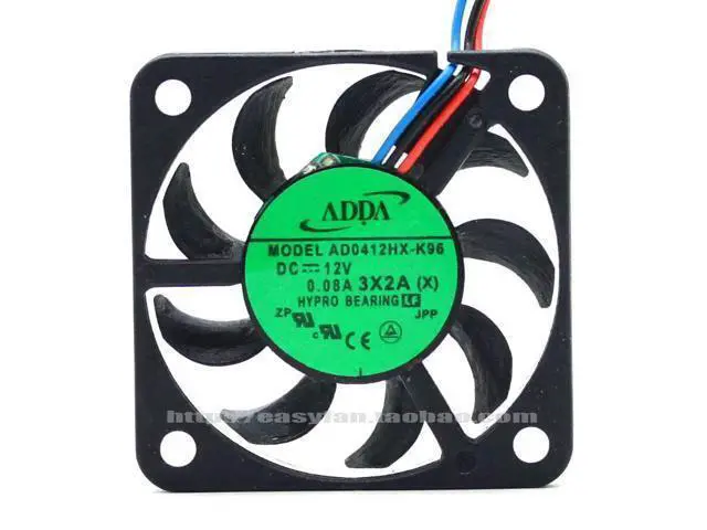 Alt view image 2 of 6 - AD0412HX-K96 4cm 40mm fan 4006 12V 0.08A 3-wire slim and quiet cooling fan