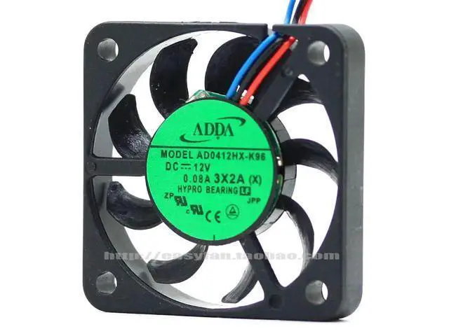 Alt view image 3 of 6 - AD0412HX-K96 4cm 40mm fan 4006 12V 0.08A 3-wire slim and quiet cooling fan