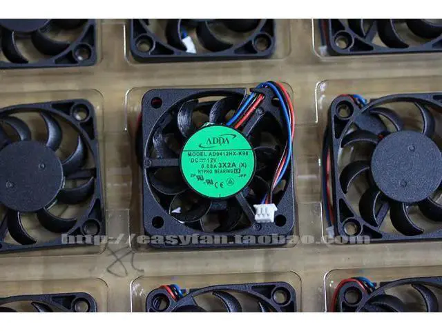 Alt view image 4 of 6 - AD0412HX-K96 4cm 40mm fan 4006 12V 0.08A 3-wire slim and quiet cooling fan