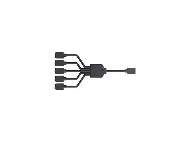 Alt view image 3 of 7 - Master 1-to-5 ARGB Splitter Cable / 5V - Support 3-pin Addressable RGB - LED Sync Cable for MasterFan/MasterLiquid ARGB Series Support(ARGB 1-to-5 Splitter)