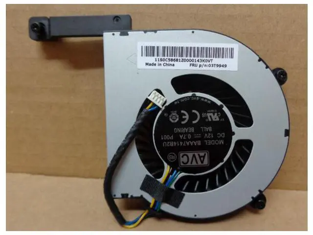 Alt view image 3 of 3 - AVC BAAA7414B2U P001 12V 0.7A 4 Wires 4 Pins Connector P/N:03T9949 notebook, laptop Fan
