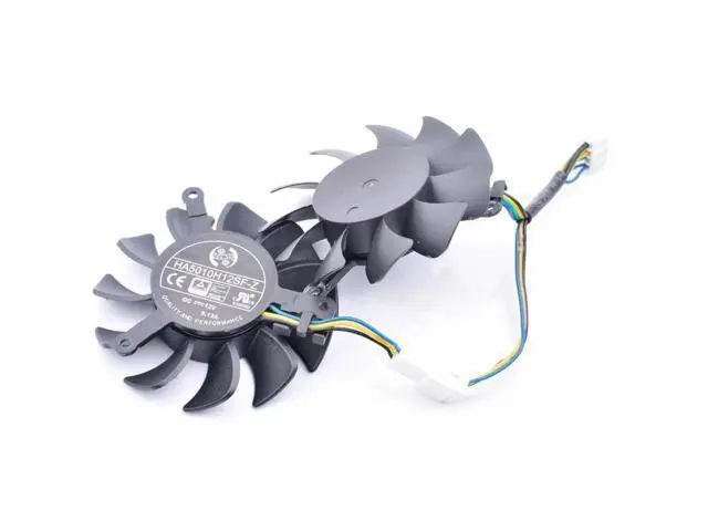 Alt view image 3 of 4 - HA5010H12SF-Z DC12V 0.13A RX460 RX550 RX560 2GB 4GT LP OC graphics card cooling fan