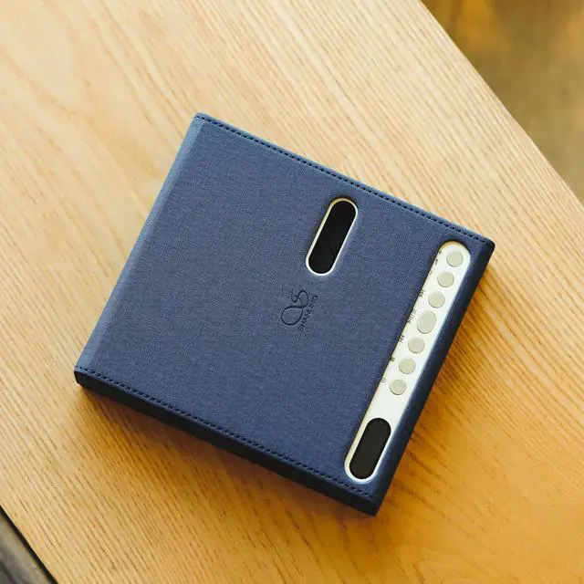 Alt view image 2 of 2 - EC Play Leather Case, Premium Protective Cover for EC Play CD Player, Precision Cut for Full Access to Buttons & Ports, Blue