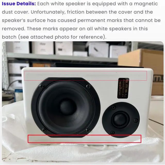 Alt view image 2 of 7 - SMSL Bookshelf Speakers Tabebuia, Studio Hi-Fi Speakers for Home Audio Wavecor Custom Drivers, 100 Watts Per Channel, Audiophile HIFI Two-Way Bookshelf Desktop Surround Passive Speaker, White(Pair)