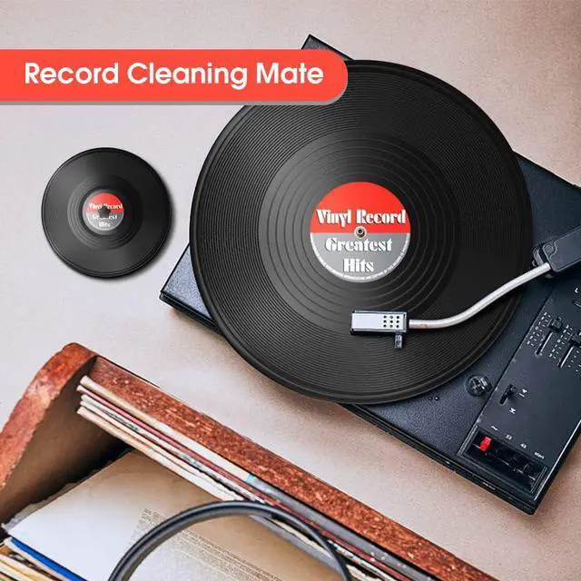 Alt view image 3 of 7 - Record Clean Label Saver Album LP Vinyl Cleaning Protector Waterproof Clamp Care (Black)