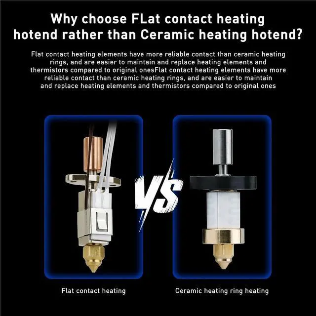 Alt view image 2 of 3 - For Creality K1 K1Max CR-M4 Upgraded Hotend Kit Ceramic Heating Block Kit Up to 550 Extruder Kit Nozzle Placted Copper for K1