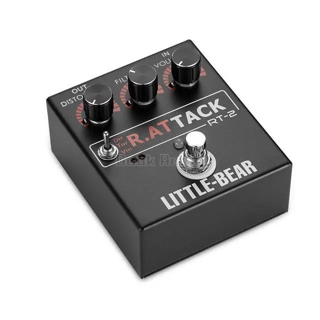 Alt view image 2 of 7 - Little Bear 3 RAT Tack Guitar Bass Distortion Effector effect Stomp Box Fuzz Pedal LED