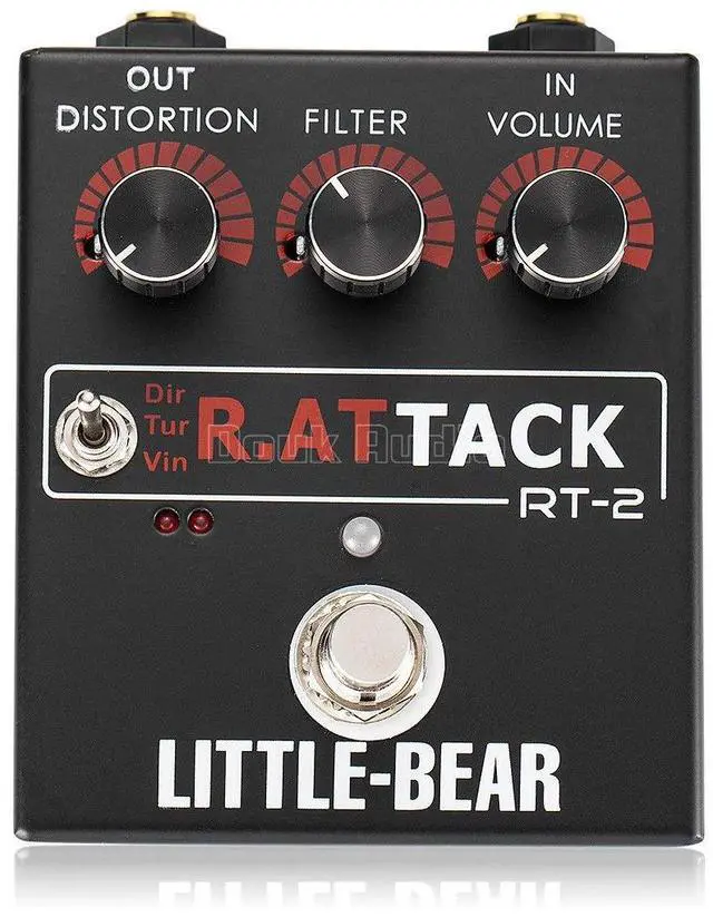 Alt view image 4 of 7 - Little Bear 3 RAT Tack Guitar Bass Distortion Effector effect Stomp Box Fuzz Pedal LED