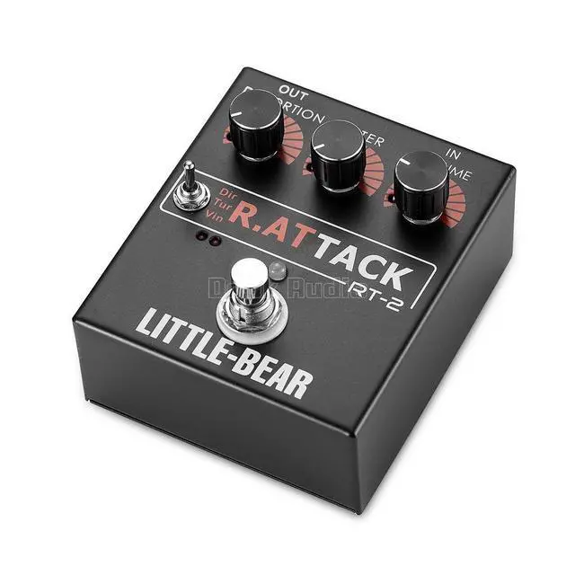 Alt view image 7 of 7 - Little Bear 3 RAT Tack Guitar Bass Distortion Effector effect Stomp Box Fuzz Pedal LED